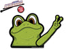 Peace Waving Green Frog