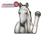 Grey Horse Waving WiperTags