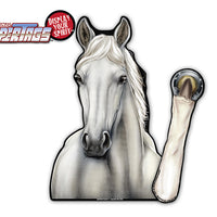Grey Horse Waving WiperTags