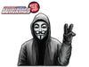 Anonymous Hactivist Peace Waving WiperTags