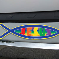 Jesus Fish Rainbow WiperTags