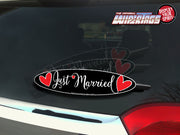 Just Married Hearts WiperTags