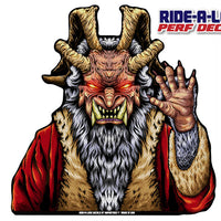 Krampus Claus  *RIDE A LONG* Perforated Decal
