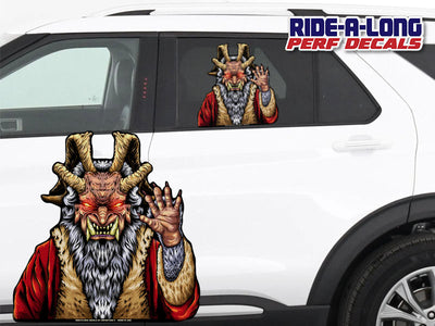 Krampus Claus  *RIDE A LONG* Perforated Decal