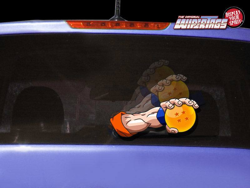 Over 9000 DBZ Goku inspired WiperTag cover attach to rear