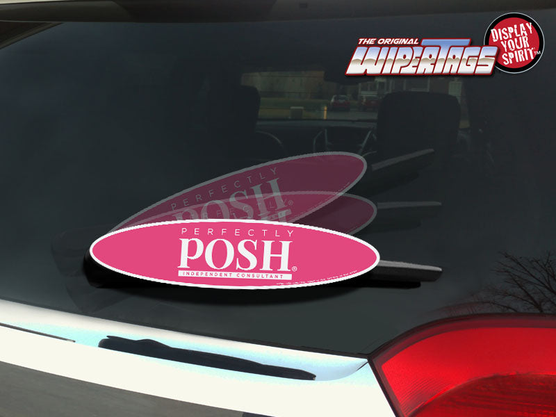 Perfectly Posh WiperTags attach to rear wiper blade or bumper | WiperTags