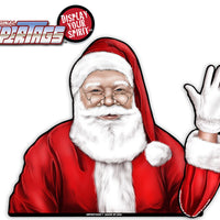 REAL Santa Claus Waving WiperTag with Decal