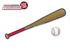 Baseball - Red & Navy Bat WiperTags with Ball Decal