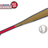 Baseball - Red & Navy Bat WiperTags with Ball Decal