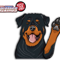 Moe the Rottweiler Dog Waving WiperTags