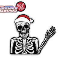 Santa Skully * HOLIDAY * Waving Skeleton