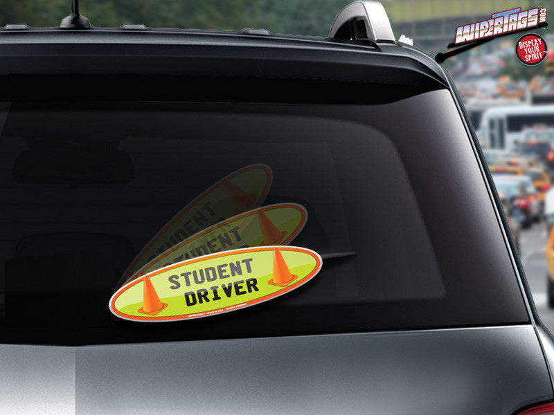 Student Driver Cone Student Driver Cones WiperTags covers attach to rear wiper blades ...