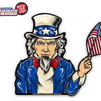 Uncle Sam Waving USA Flag WiperTags