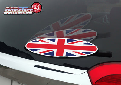 Union Jack UK British Oval Flag WiperTag