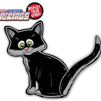 Cat Wagging Tail-Black WiperTags